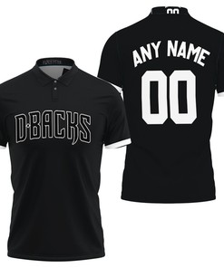 Arizona Diamondbacks Black Polo Shirt with Custom Name - MLB - Gift for Fans