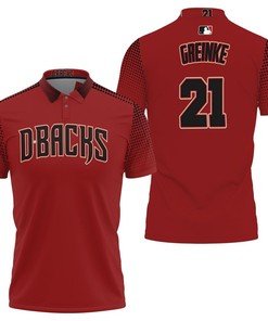 Arizona Diamondbacks Sedona Red Black Jersey Inspired 3D Polo Shirt