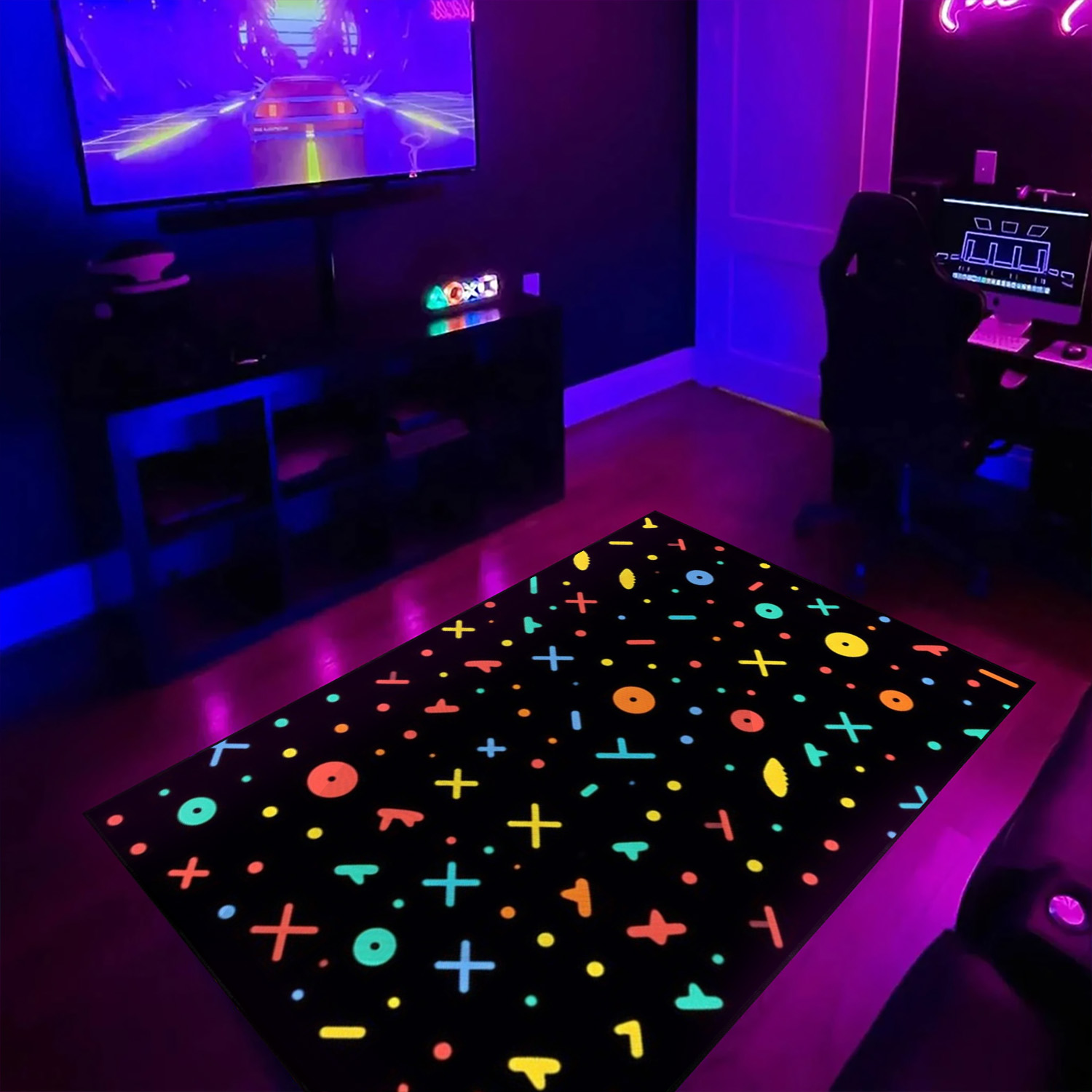 Artistic Geometric Arcade Pattern Area Rug