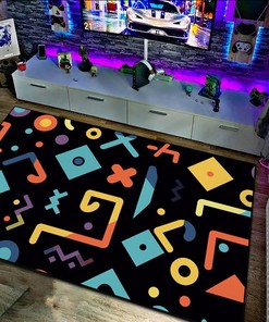 Artistic Geometric Arcade Pattern Personalized Rug