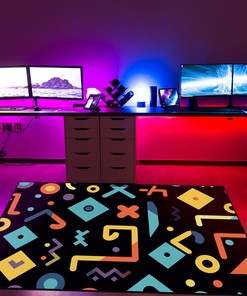 Artistic Geometric Arcade Pattern Personalized Rug