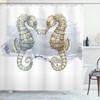 Artsy Seahorse Lovers Shower Curtain for Romantic Bathroom Decor - Home Decor