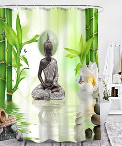 Bamboo Shower Curtain - Eco-Friendly and Chic Bathroom Decor 