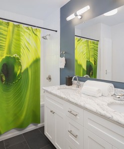 Banana Leaf Tree Frog Shower Curtain - Home Decor Bathroom Curtain