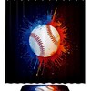 Baseball Art Waterproof Shower Curtain for Sports Enthusiasts Bathroom Decor 