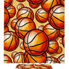 Basketball Pattern Shower Curtain in Orange for a Colorful and Sporty Bathroom