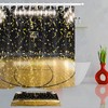 Basketball Stadium with Golden Confetti Shower Curtain for a Sports Lover's Bath 