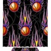 Basketball with Fire Shower Curtain for a Dynamic and Sporty Bathroom Decor 
