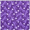 Bathroom Decor with Purple Dragonfly Shower Curtain and Retro Style 