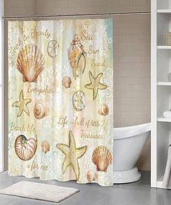 Beach Seashell Shower Curtain - Home Decor Bathroom Curtain Bathroom Accessoriess