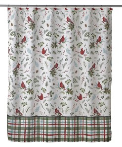 Berry Cardinal Shower Curtain for a Colorful Home Decor