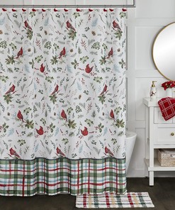 Berry Cardinal Shower Curtain for a Colorful Home Decor