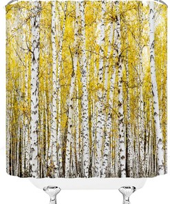 Birch Forest Shower Curtain for Bathroom Decor