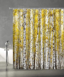 Birch Forest Shower Curtain for Bathroom Decor