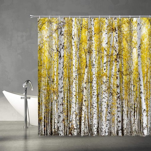 Birch Forest Shower Curtain for Bathroom Decor