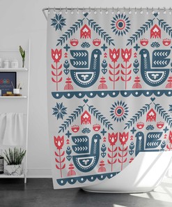 Bird in Forest Shower Curtain - Bathroom Curtain Decor