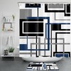 Black and White Geometric Shower Curtain - Stripe Art Fabric Curtain for Bathroom Decor