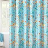 Blue Poppy Flowers Shower Curtain - Botanical Bathroom Decor for Nature Lovers