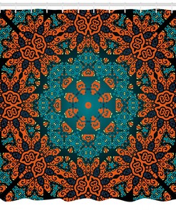 Boho Hippie Floral Psychedelic Shower Curtain - Unique Bathroom Print