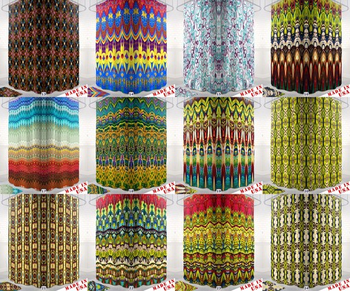 Boho Rainbow Striped Shower Curtain - Brighten Up Your Bathroom Decor