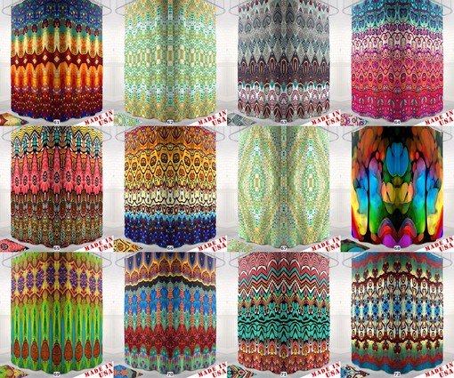 Boho Rainbow Striped Shower Curtain - Brighten Up Your Bathroom Decor