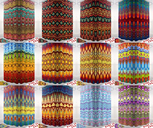 Boho Rainbow Striped Shower Curtain - Brighten Up Your Bathroom Decor