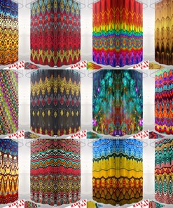 Boho Rainbow Striped Shower Curtain - Brighten Up Your Bathroom Decor