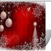 Bright Christmas Snowflakes Shower Curtain for Home Decor