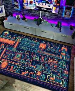 Can Pixel Art Pattern, Customizable Gamer Rug for Living Room
