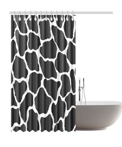 Cartoon Giraffe Animal Print Shower Curtain for Bathroom Decor