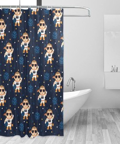 Cartoon Monkey Shower Curtain - Modern Home Bathroom Hotel Spa Decorations
