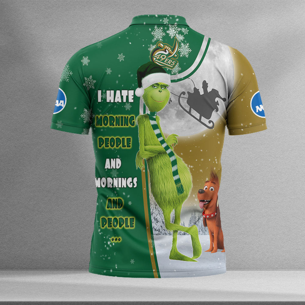 Charlotte 49ers NCAA Polo Shirt with Grinch Design- Perfect Gift for Fans