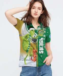 Charlotte 49ers NCAA Polo Shirt with Grinch Design- Perfect Gift for Fans