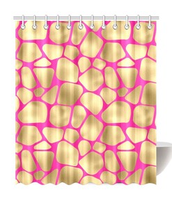 Chic Giraffe Animal Print Shower Curtain for Bathroom Decor