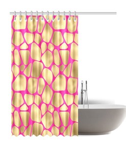 Chic Giraffe Animal Print Shower Curtain for Bathroom Decor