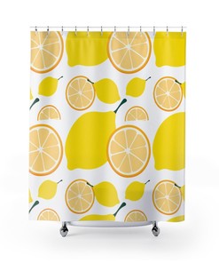 Citrus Fruit Shower Curtain for Cheerful Bathroom Decor