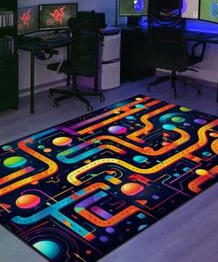 Classic Game Warp Zones Arcade Pattern Area Rug