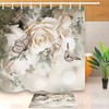 Classic Rose and Butterfly Shower Curtain - Vintage Bath Decor