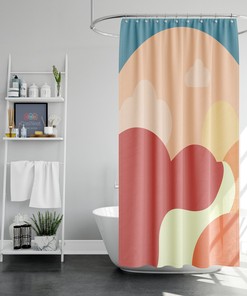 Colorful Boho Geometry Shower Curtain - Perfect Home Bath Decor and Housewarming Gift