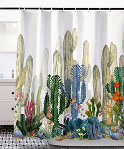 Colorful Creative Patterns Waterproof Shower Curtain - Fall Curtains Bathroom