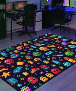 Colorful Geometric Arcade Pattern Rug for Home Decor