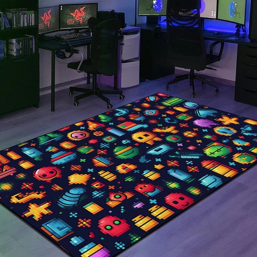 Colorful Geometric Arcade Pattern Rug for Home Decor