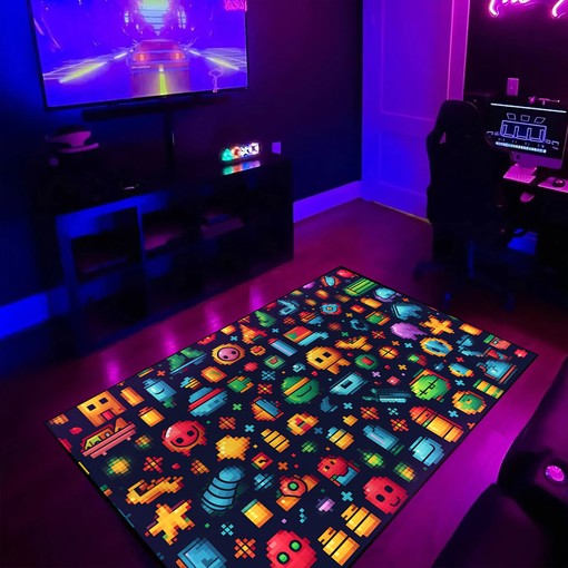 Colorful Geometric Arcade Pattern Rug for Home Decor