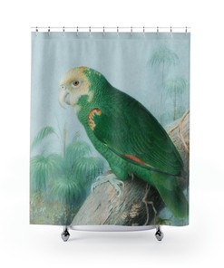 Colorful Tropical Shower Curtain for Unique Bathroom Decor 