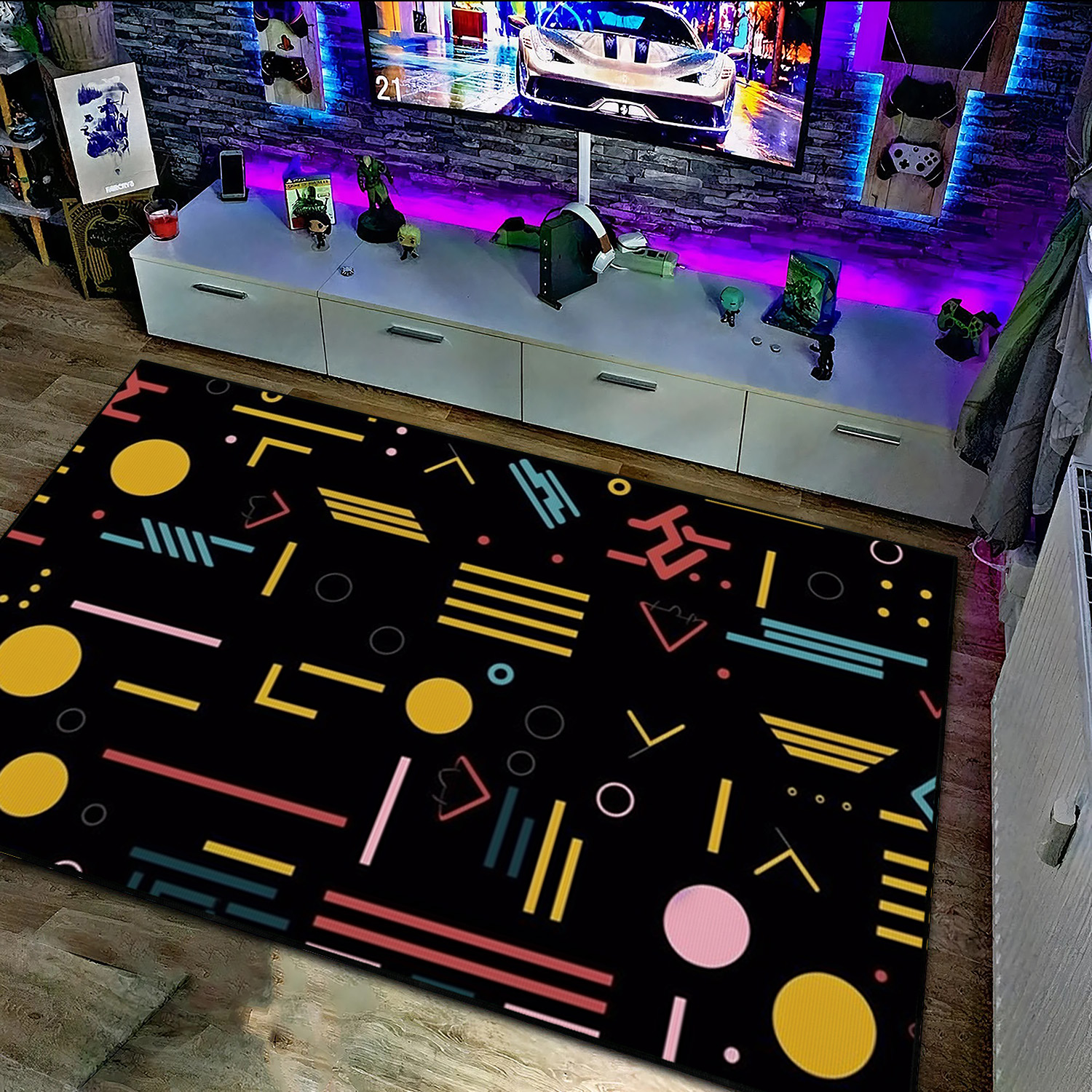 Contemporary Arcade Pattern Customizable Area Rug