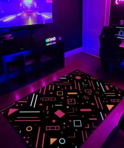 Contemporary Geometric Arcade Pattern Personalized Rug