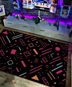 Contemporary Geometric Arcade Pattern Personalized Rug