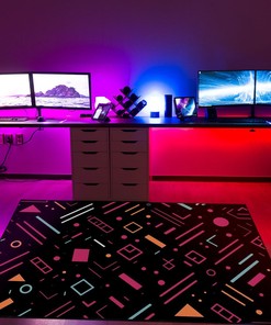 Contemporary Geometric Arcade Pattern Personalized Rug