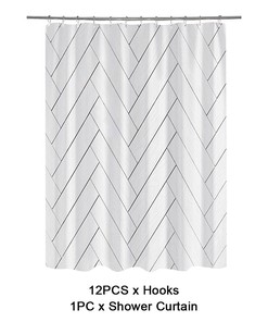 Contemporary Geometric Shower Curtain for Bathroom Decor