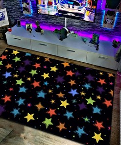 Contemporary Geometric Star Arcade Pattern Area Rug
